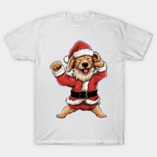 Cartoon Christmas Cocker Spaniel Dog Dancing T-Shirt